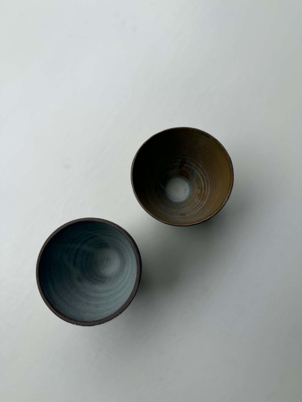 Textured Tea Bowl - Blackish/Brown
