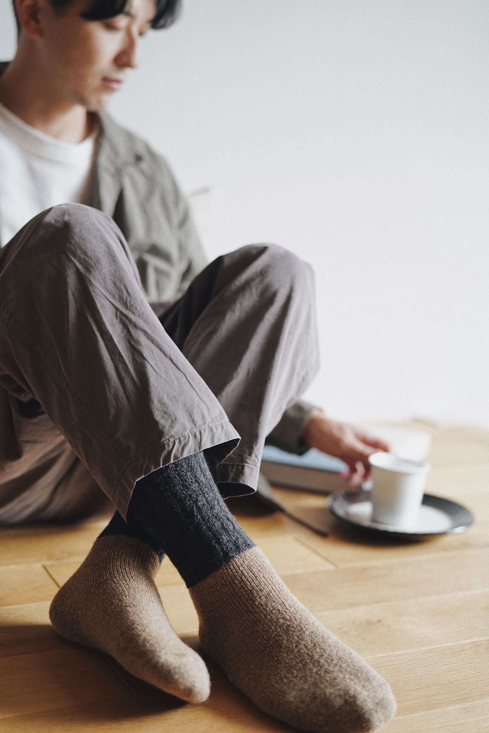 NISHIGUCHI KUTSUSHITA - Mohair Wool Pile Socks