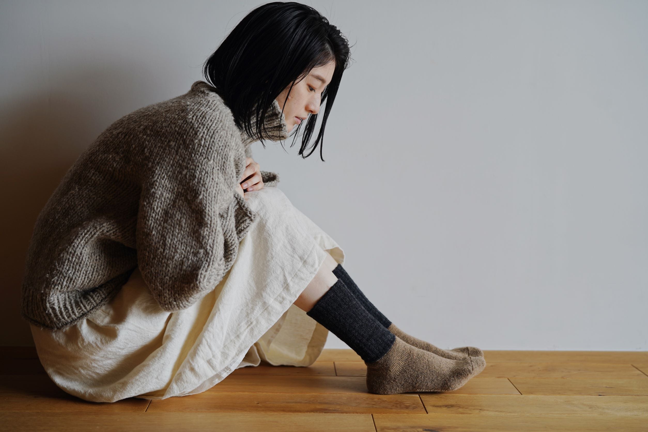 NISHIGUCHI KUTSUSHITA - Mohair Wool Pile Socks
