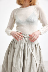 RICORRROBE sunflower skirt in waxed greige cotton