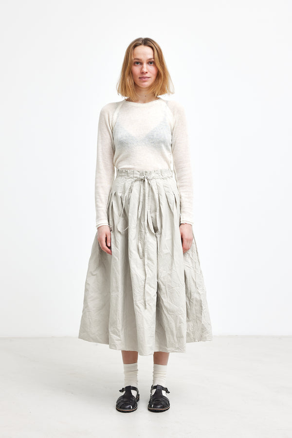 RICORRROBE - sunflower skirt - waxed cotton greige