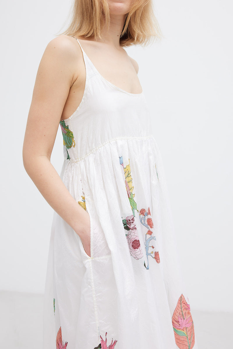 INJIRI - Slip dress with block print