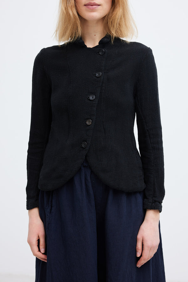 RICORRROBE - ally jacket black linen gauze