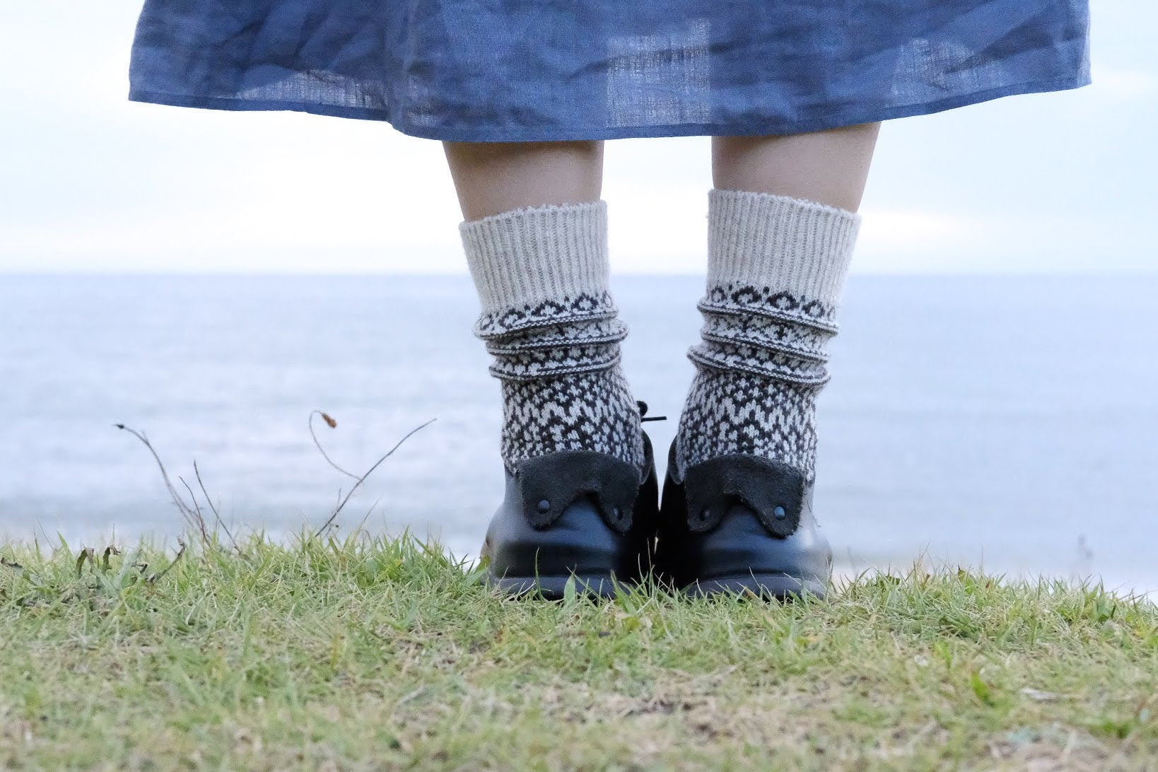 NISHIGUCHI KUTSUSHITA - Wool Jaquard Socks
