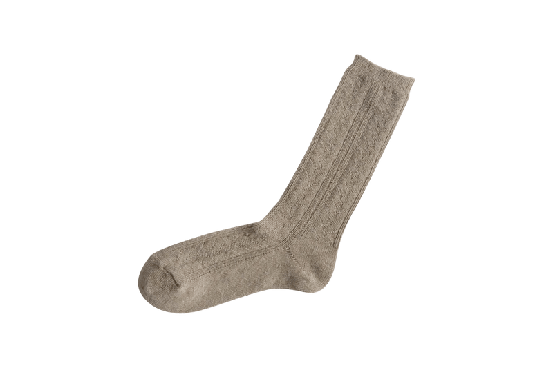 NISHIGUCHI KUTSUSHITA - Alpaca Wool Cable Socks